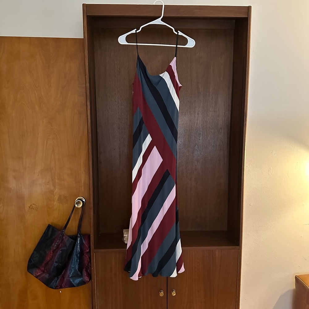 Striped Ann Taylor Spaghetti Strap Dress